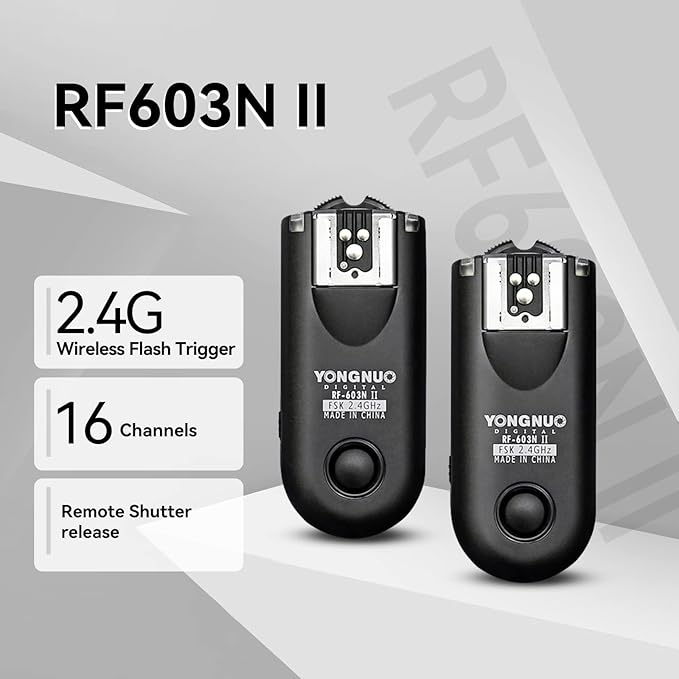 YONGNUO RF-603II N3 Wireless Shutter Release, Flash Trigger for Nikon DSLR D90 D600 D7100 D7000 D5100 D5000 D3100 D3000
