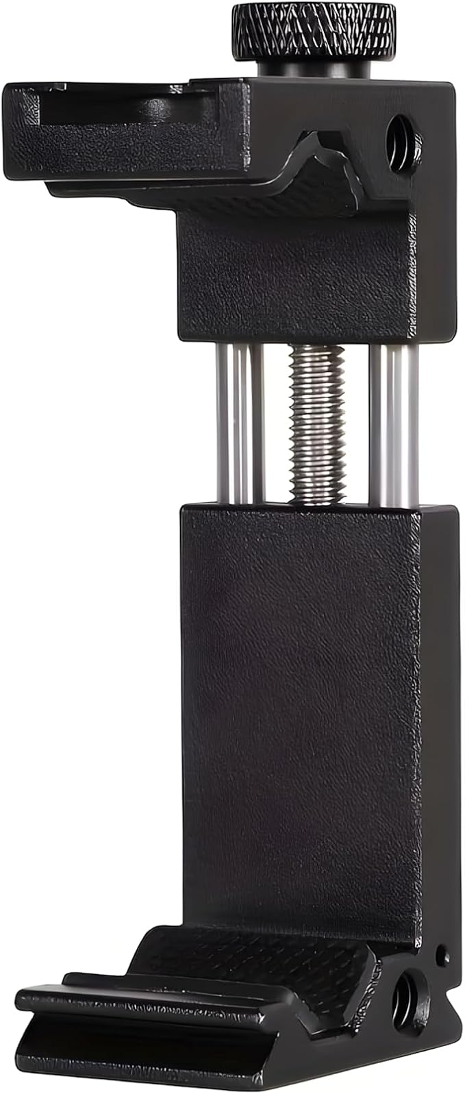 Metal Phone Tripod Mount with Arca Port Cold Shoes & 1/4" Screw Hole, Adjustable Cell Phone Tripod Adapter Clamp Holder Compatible with iPhone Samsung for Video Recording