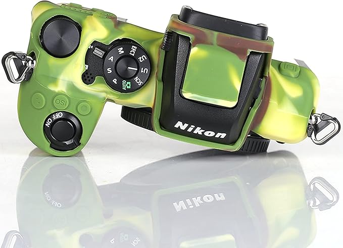 Professional Secure Silicone Camera Case Cover Housing Body Skin for Nikon Z50 Z 50 Mirrorless Digital Camera (Camouflage)