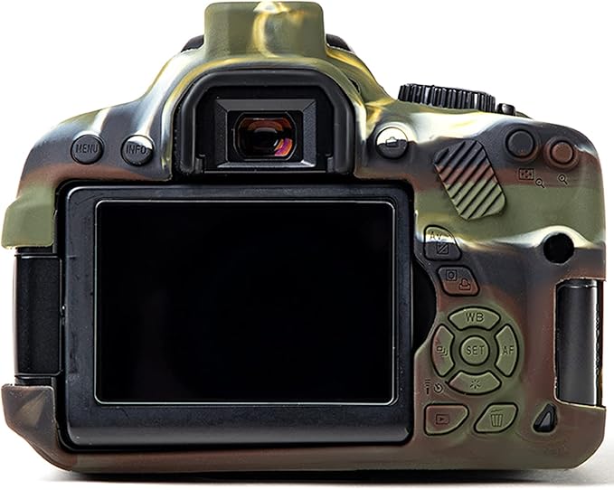 Professional Secure Silicone Camera Cover Housing Rubber Protective Body Skin Bag for Canon EOS 600D 650D 700D DSLR Camera Case (Army Green)