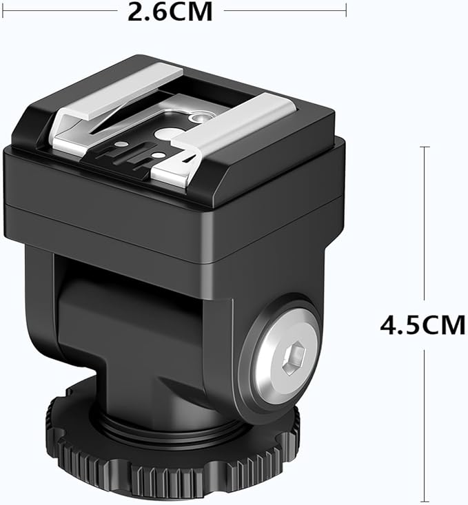 PIXEL Standard Hot Shoe Adapter with Extra PC sync Connection Port & 3.5mm Mini Phone Connection Port for Connecting Cameras to Additional Off-Camera Flash,Studio Light,Strobes or Other Accessories