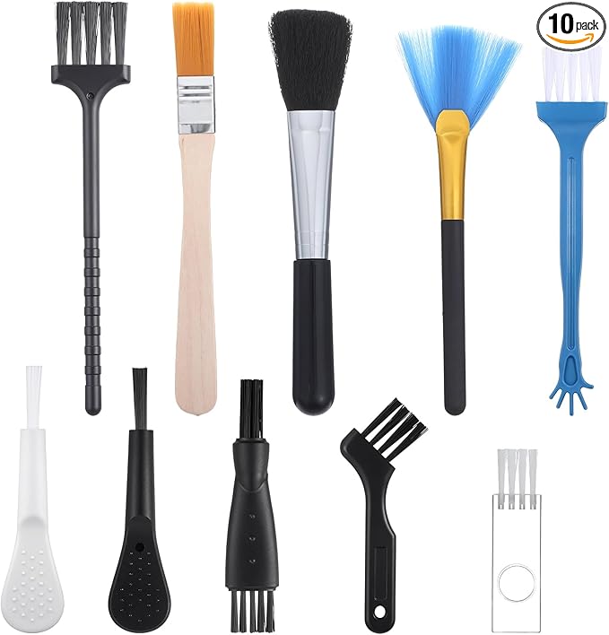 10 Pcs Mini Keyboard Cleaning Brushes Kit,Anti Static Brush Keyboard Brush Nylon Dust Cleaning Brushes for Electronic Devices Computer Motherboard Fans Camera Sewing Machine