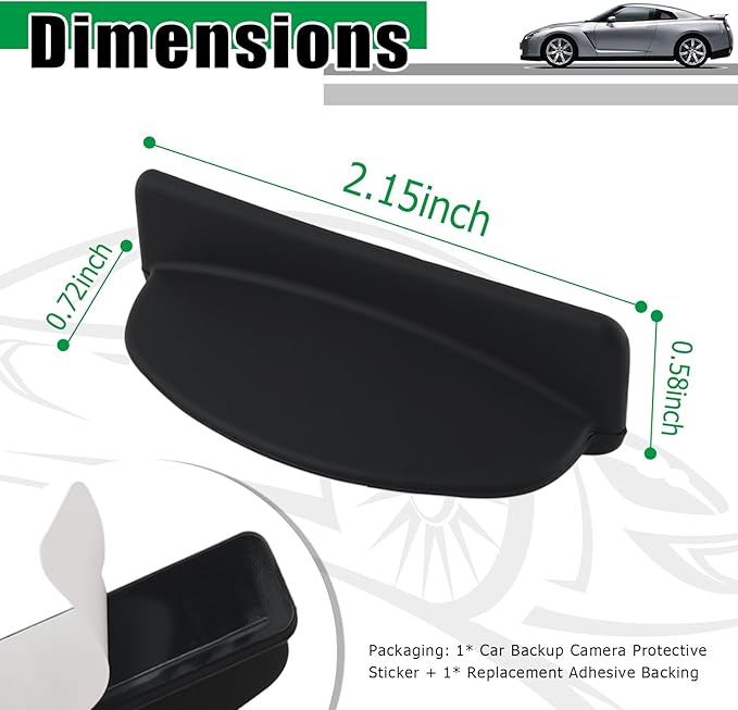 Upgraded Rear View Backup Camera Cover,Silicone Back Up Camera for Cars Rain Guard Protective Cover with Adhesive,Universal Reverse Cameras for Cars Exterior Accessories