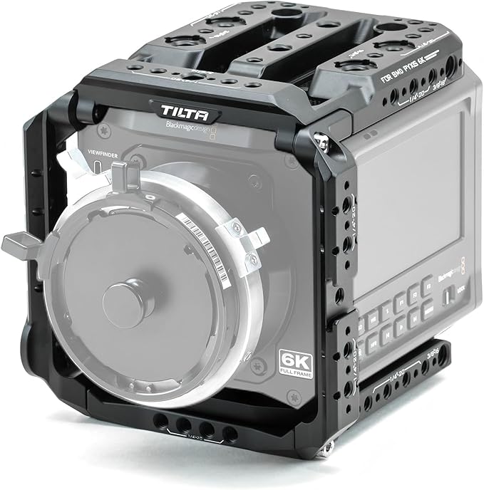 Tilta Camera Modular Full Cage Compatible with Blackmagic Pyxis 6K/ Pyxis 12K | Quick Release Bottom Plate | NATO Rai | Arri Rosette, Cold Shoe, SSD Mount | Multi-Thread Accessory Support