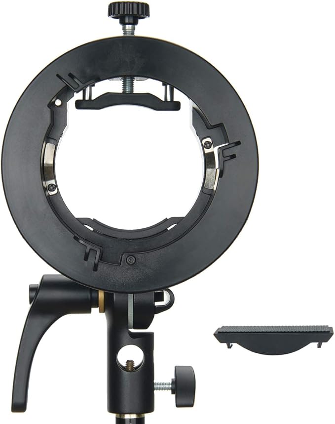 Godox S2 Speedlite Bracket for Bowens Mount, S-Type Holder Updated Version for Godox AD200Pro AD200 V1 V860II V860III V850II TT685II TT600 TT520II TT350 Speedlite Flash, Snoot Softbox with USB Light