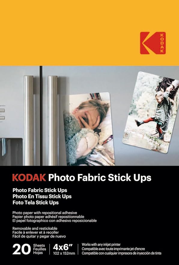 KODAK Photo Fabric Stick Ups 4x6"