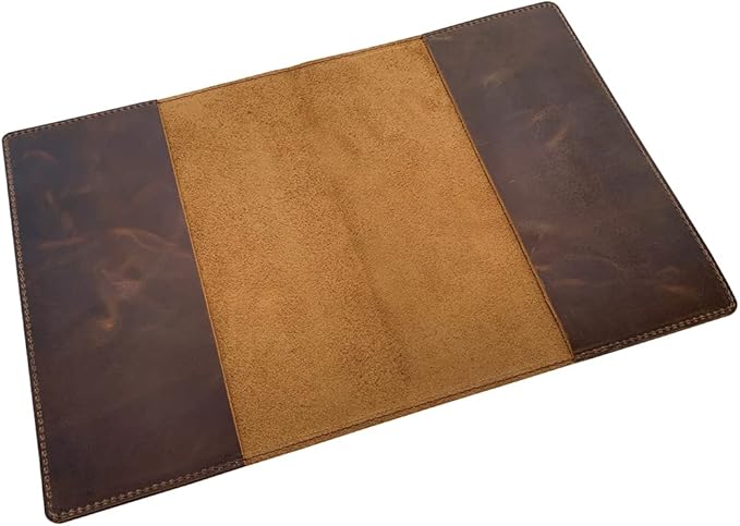Fan&Ran Leather Journal Cover for Moleskine XL and 7.5"x9.75" Composition Notebooks, Bourbon Brown 8.25"x10.5"