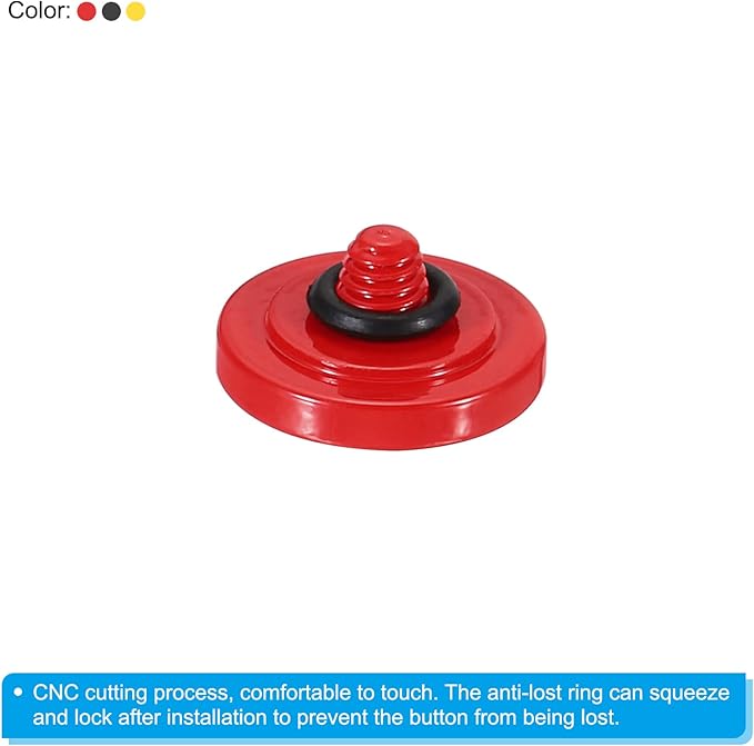 PATIKIL Camera Shutter Button, 3 Pack Soft Shutter Release Button Pure Copper Camera Button Concave, for Nikon for Fujifilm for Leica Red/Black/Yellow