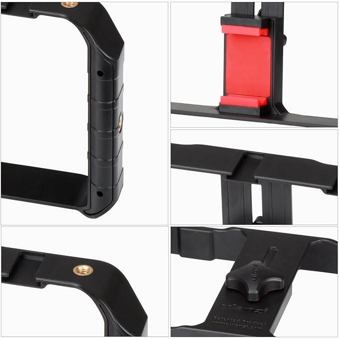 Ulanzi U Rig Pro Video Rig for iPhone, Phone Stabilizer Rig w Triple Cold Shoe Mount+ Magic Arm with Double Ballhead 1/4" Screw