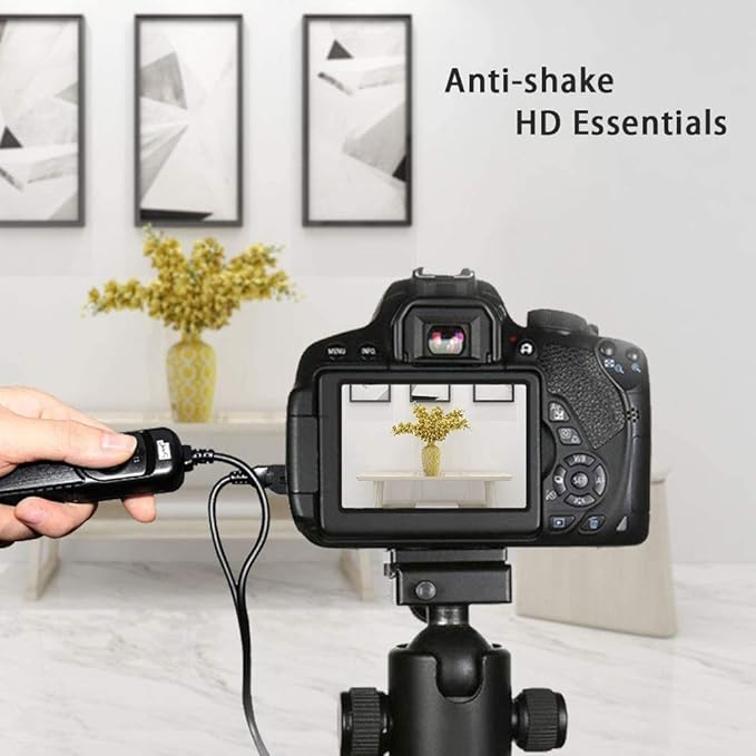 Pixel Remote Shutter Switch N3 Shutter Release Cable Compatible with Canon EOS Cameras with Screen Cleaning Cloth, Replaces RS-80N3
