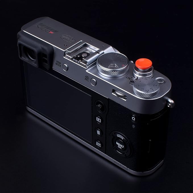 VKO Metal Soft Shutter Release Button,Delicate Camera Shutter Button Black Red Orange 11mm Concave Surface(3 Pack)