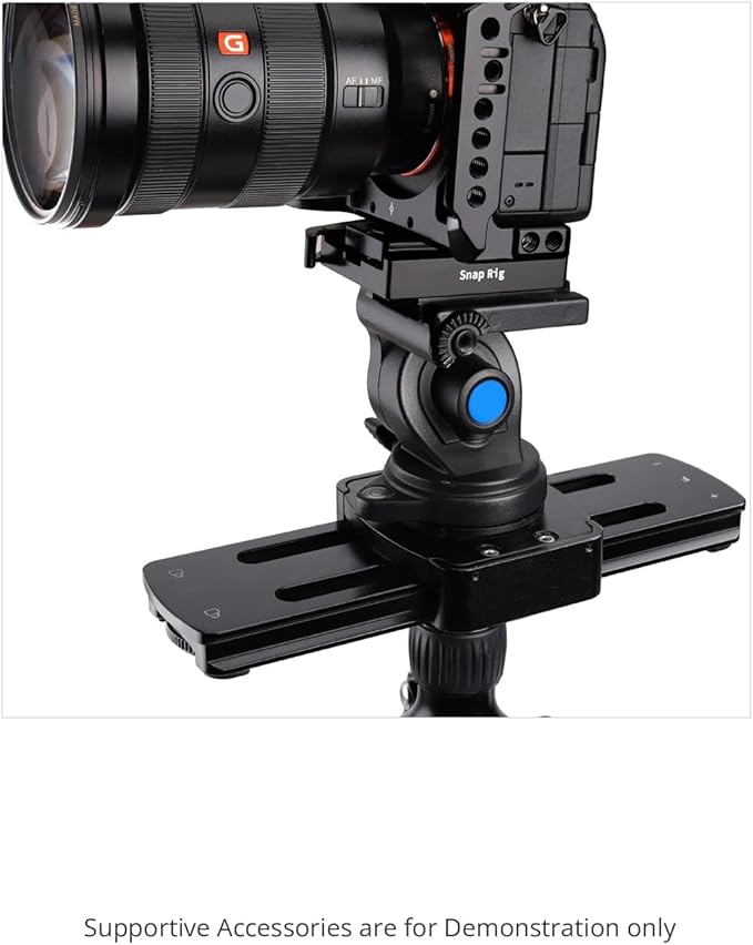 PROAIM SnapRig Quick Release Plate with Base & Plate Set. Mount on Tripod, Jib, Cages with Multiple Threaded Holes. for DSLR Cameras & Rigs. (QR207)