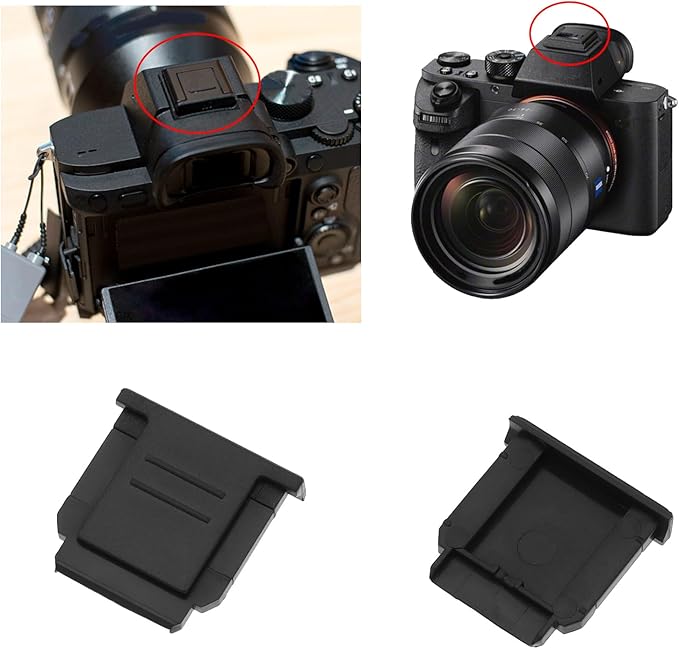 Micro Traders EP-11 Eyecup Eyepiece Viewfinder, Hot Shoe Protective Cover, Compatible with Sony A6000 A6100 A6300 A6400 A6500 A6600 A3500 A3000 A58 NEX-6 ZV1 ZV1 A7C, Etc.