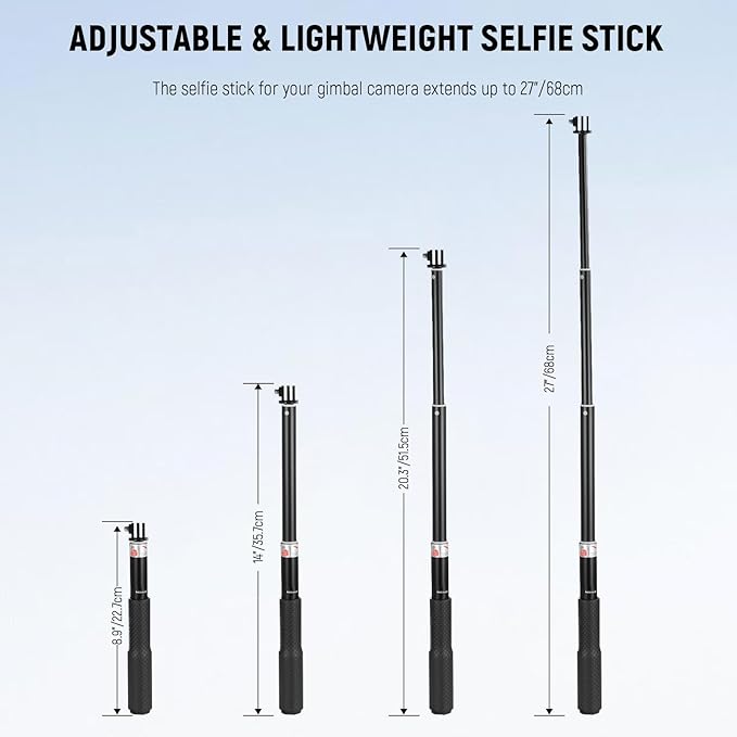NEEWER Basics Pocket 3 Extension Adapter & Selfie Stick for Tripod Compatible with DJI Osmo Pocket 3, Expansion Cage Frame Mount Kit, Gimbal Camera Vlogging Video Recording, GP-59