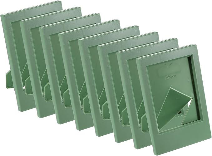 uxcell 8 Pcs Mini Picture Frames 2.4 x 3.6 Inch Rectangle Small Picture Photo Frame Holder for Tabletop Display Photos Paintings Landscape Posters Artwork, Green