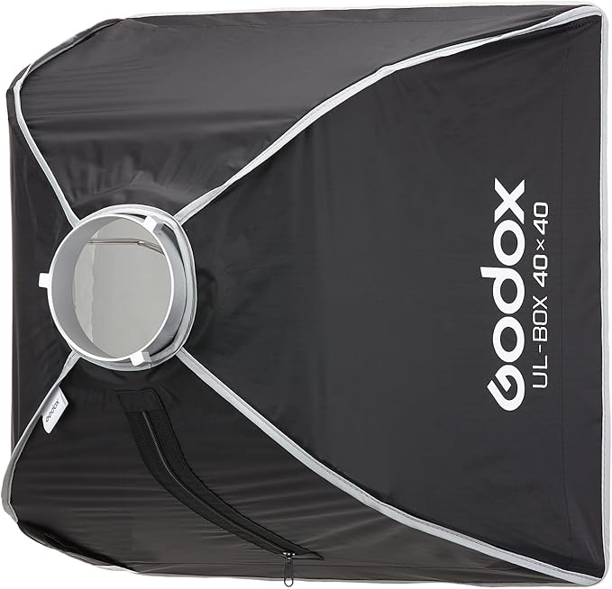 Godox UL-BOX-40 16”x16” Square Softbox with Bowens Mount, 16”/40cm Folding Quick Release Softbox Foldable Soft Box with Grid, Diffuser for Godox/SMALLRIG/Neewer/Aputure