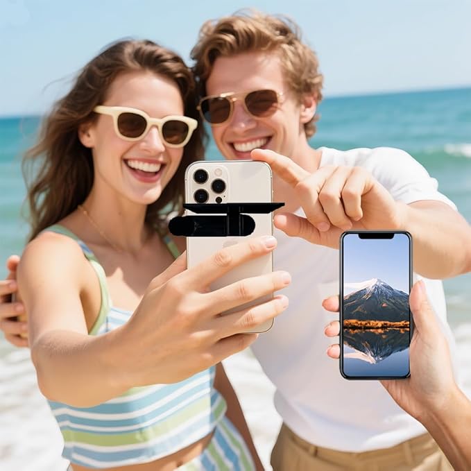 2 Pcs Smartphone Camera Mirror Reflection Clip Kit-New Upgrade, Smartphones Camera Lens, Mirror Effect Lens, Mirror Reflection Phone Clip for All Phones