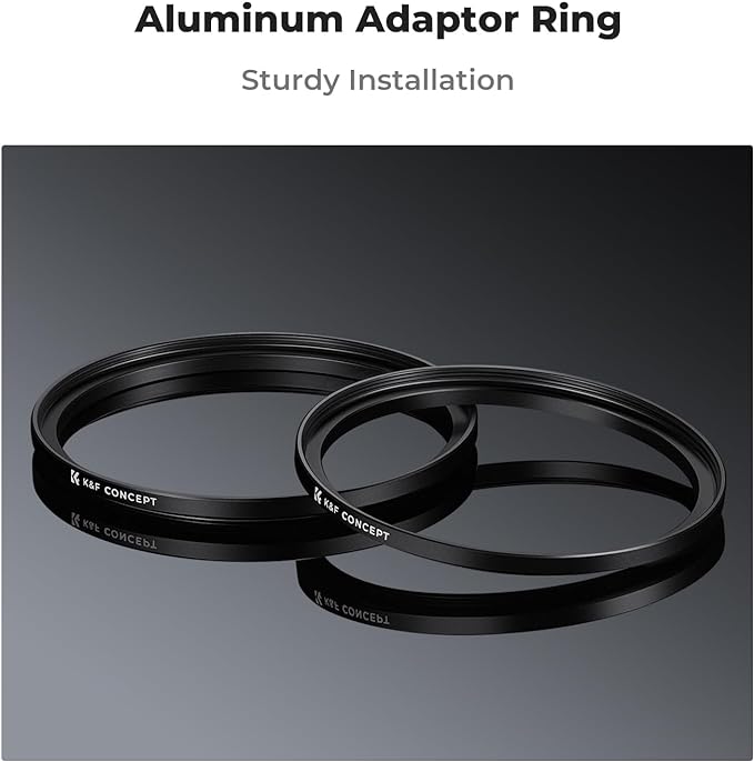 K&F Concept 82-86mm(2 Pcs) Step-Up Ring Adapter, 82mm to 86mm Step Up Filter Ring for 82mm Lens Install 86mm ND CPL UV Lens Filter