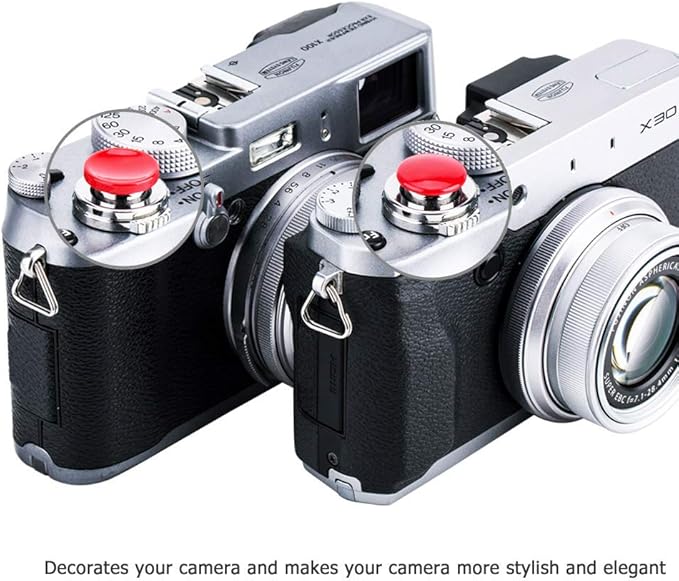 JJC 2-Pack Camera Soft Shutter Release Button for Fuji Fujifilm X-T30 III X-T20 X-T10 X-PRO3 X100VI X100V X100F X-T4 X-T3 X-T2 X-T50 X-E4 Sony DSC-RX1R II RX10 IV III Lecia M10 M9 M8 Nikon Zf & More