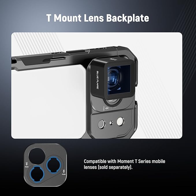 NEEWER PA144 (Black) Phone Cage Compatible with iPhone 17 Pro Max + 67mm Variable ND Filter ND2-ND400, Quick Release Video Rig Stabilizer Accessories with 67mm Filter Ring/17mm Lens Backplate/T Mount