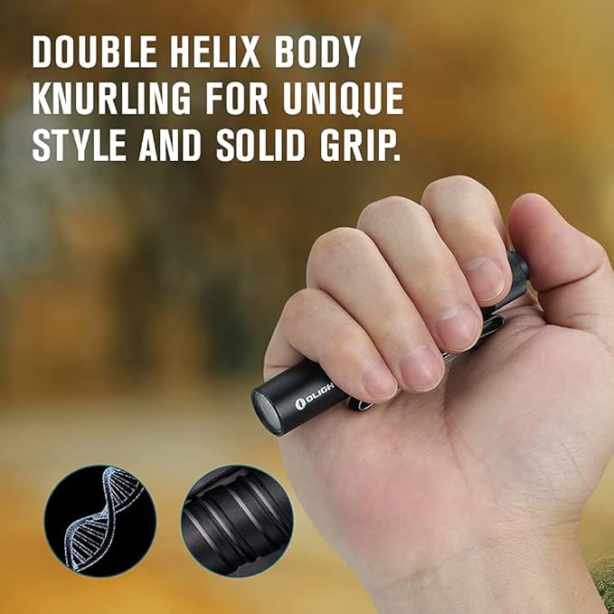 OLIGHT I3T EOS 180 Lumens Dual-Output Slim EDC Flashlight for Camping and Hiking, Tail Switch Flash Light with AAA Battery (Black)