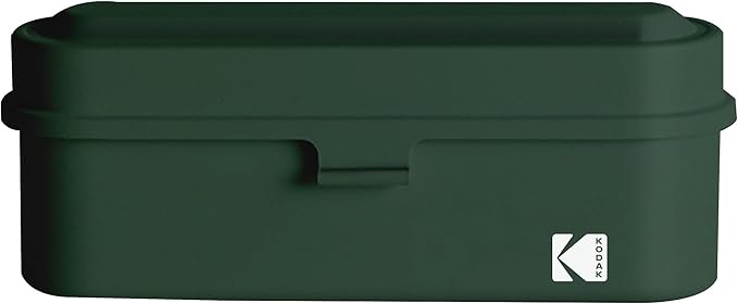 KODAK Film Case - for 5 Rolls of 35mm Films - Compact, Retro Steel Case to Sort and Safeguard Film Rolls (Olive) (Film is not Included)