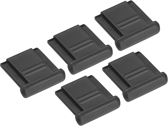 PATIKIL 12mm Universal Camera Hot Shoe Cover Cap, 5 Pack Hot Shoe Cap Hot Shoe Protector Plastic Suitable for Nikon for Fujifilm for Pentax DSLR/SLR Camera, Black
