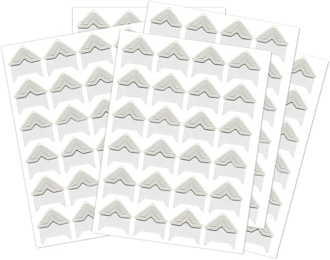 120 Pack Photo Corners Self-Adhesive, Picture Corner Stickers for Scrapbooking, Guestbook, Memory Scrapbook (Silver)