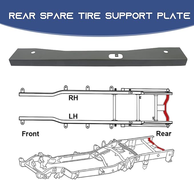 Mountainpeak Rear Spare Tire Support Plate Shock Mount Frame Crossmember Fit for 1999-2014 Chevy Silverado GMC Sierra 1500