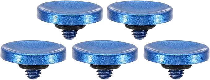 PATIKIL Camera Shutter Button, 5 Pack Soft Shutter Release Button Pure Copper Camera Button Concave Suitable for Nikon for Fujifilm for Leica DSLR/SLR Camera, Blue