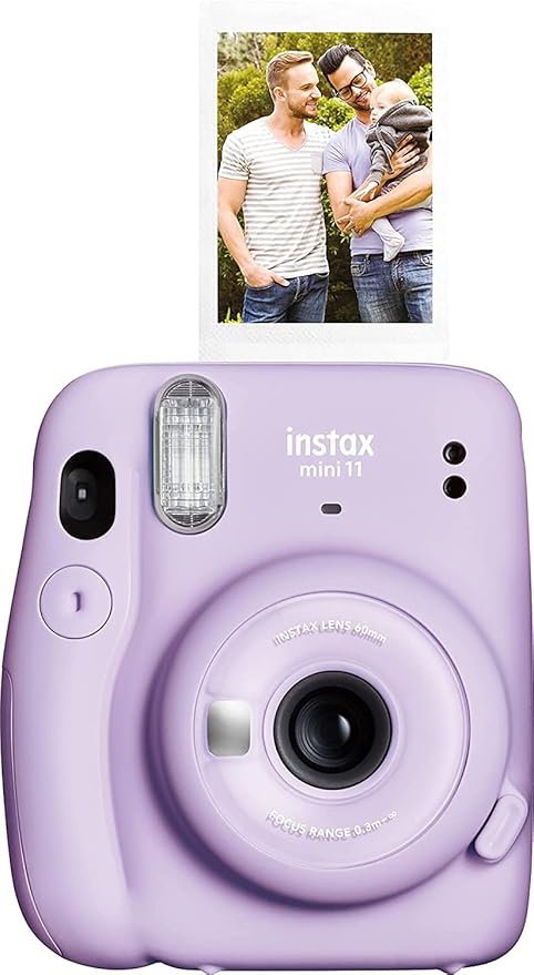 Fujifilm Instax Mini 11 Camera + Fuji Instant Instax Film (40 Sheets) & Includes Case + Assorted Frames + Photo Album + 4 Color Filters and More Bundle (Lilac Purple)