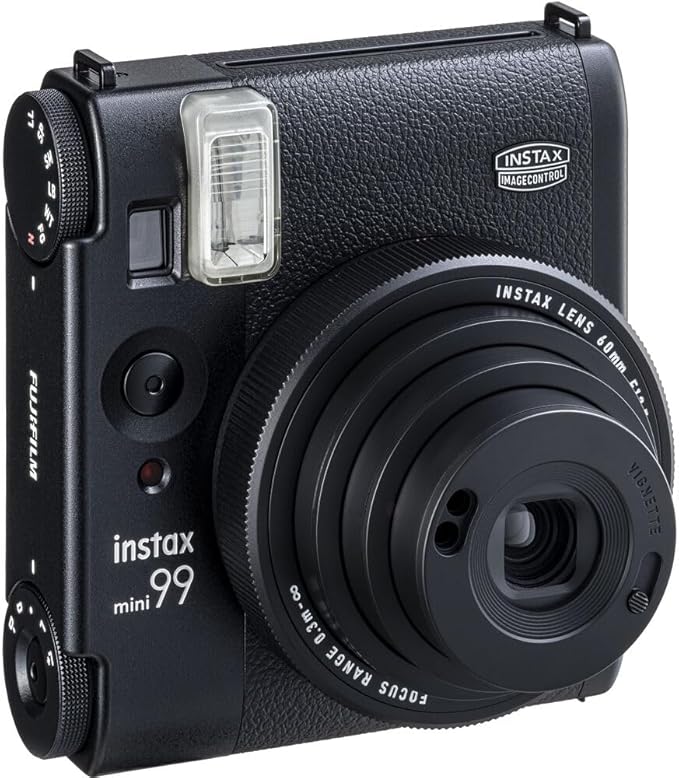 Fujifilm Instax Mini 99 Instant Camera Bundle with Fuji Instax Mini Instant Film Value Pack (40 Sheets) + Carrying Case - Brown + Photo Album – 64 Pockets + More