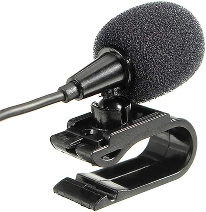 3.5mm Car Microphone, Mic for Car Vehicle Head Unit GPS DVD Enabled Stereo Audio Radio Assembly Mic with 3m Cable, Plug and Play