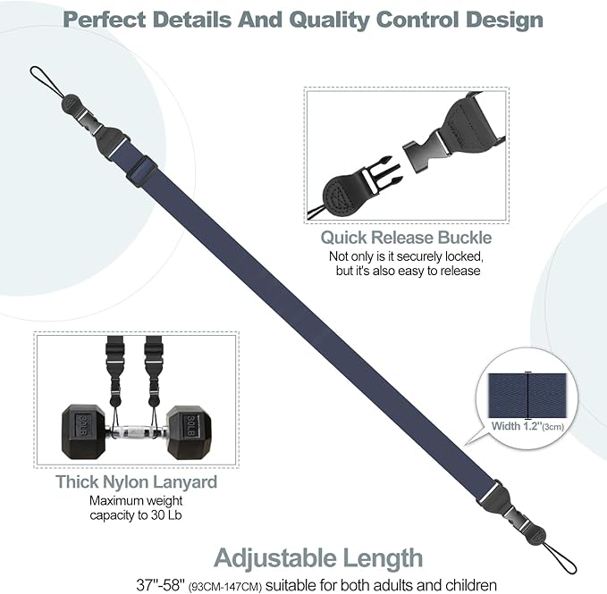 Adjustable Shoulder Strap, Comfortable Camera Strap, Neck Lanyard for iPad Tablet Case, Camera, Binocular, Luggage Bag (Royal Blue Shoulder Strap)