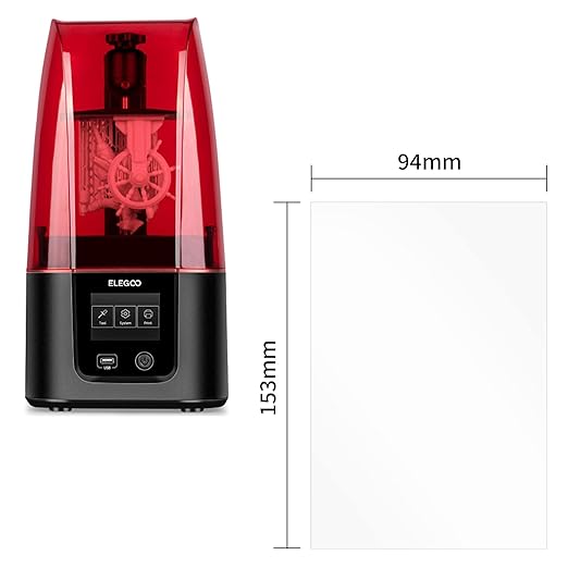 Chitu Systems 3Pcs Protect Films for Elegoo Mars 3/Mars 3 Pro and Other 6.6 Inches 153x94mm Resin 3D Printers LCD Screen Protector (Mars 3)