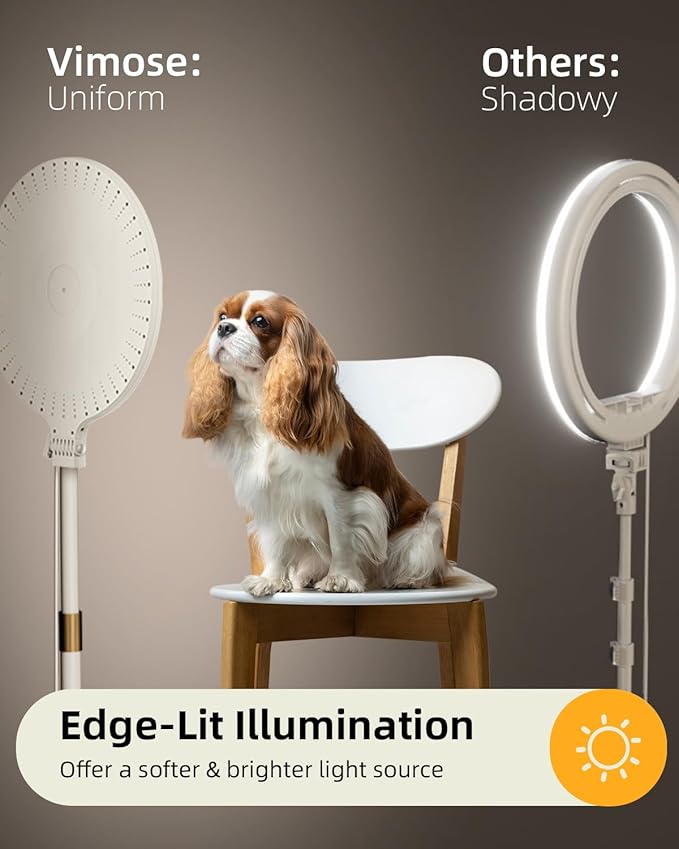 10.5" Ring Light with Stand and Phone Holder - 69" Tripod for iPhone with Light, Professional Led Ringlight for Video Recording/Make up/Streaming, Full Screen Light Ring for YouTube, Tiktok (White)