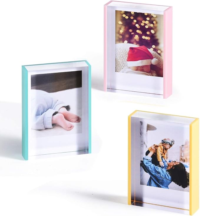 Instax Mini Film Picture Frames, 2x3 Fujifilm Polaroid Picture Frame, Mini Instax Acrylic Photo Frame, Wallet Size Instant Picture Frames, Desktop Small Photo Frame, Polaroid Photo Display Holder