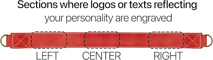 MegaGear Personalized Genuine Leather Camera Strap Custom Engraved DSLR & SLR Shoulder/Neck Strap