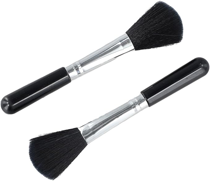 Anti-Static Cleaning Brush Set for Model Making Tools Soft Dusting Hand Brush for Removing Debris and Particles Without Scratching Black 2-Pack