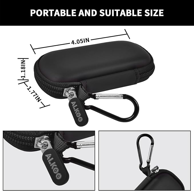 USB Flash Drive Case, SD Card Holder Compatible with Thumb Drive, Memory Cards, SDXC SDHC Storage Bag, Electronic Accessories Organizer for SanDisk for Samsung for Inland (All Black)