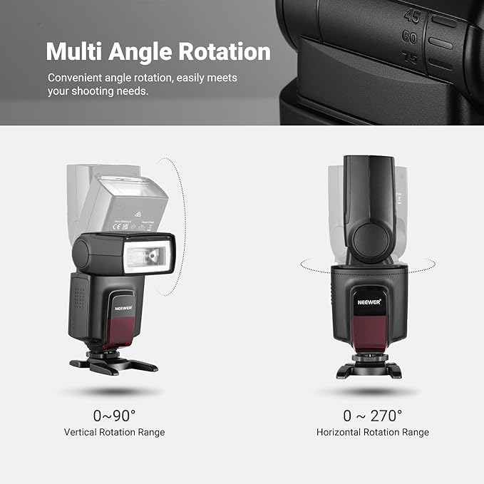 NEEWER TT560 Camera Flash Speedlite Compatible with Canon Sony Nikon Panasonic Olympus Pentax and Other DSLRs, Compatible with Sony ZV1, NOT for ZV-1F, Speedlight with Standard Hot Shoe Mount