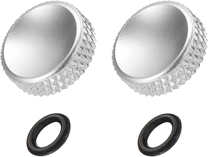 PATIKIL Camera Shutter Button, 2 Pack 12mm Concave Surface Shutter Release Buttons Pure Copper Camera Button for Nikon for Fujifilm for Leica DSLR/SLR, Silver