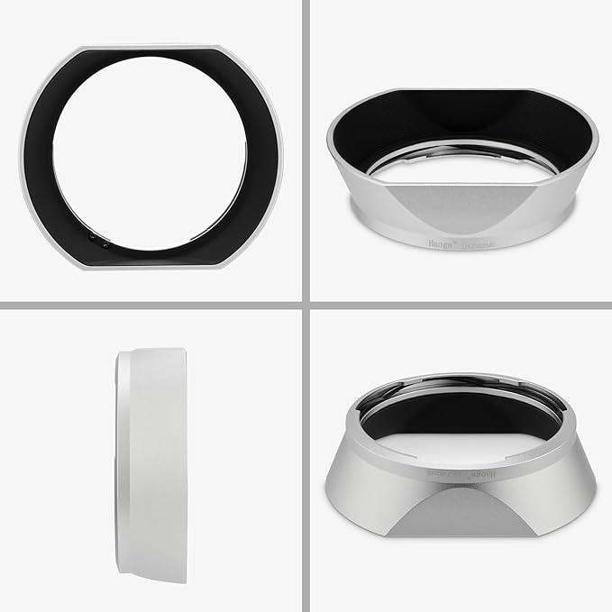 Haoge Square Metal Lens Hood for Voigtlander NOKTON 35mm f1.4, 40mm f1.4, 50mm f1.5 Aspherical II 28mm F1.5 VM Lens,Carl Zeiss Biogon T* 35mm f2 35mm f2.8 ZM, Planar T* 2/50 50mm f2 ZM