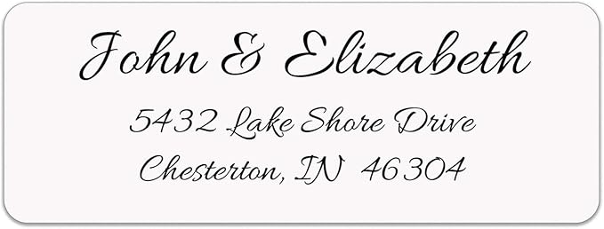 Personalized Return Address Labels - Simple Unique Design - Available in White, Clear, Kraft, Gold, or Silver Labels -120 Labels - 120 Envelope Seals Included - Made in The U.S.A. (Clear)