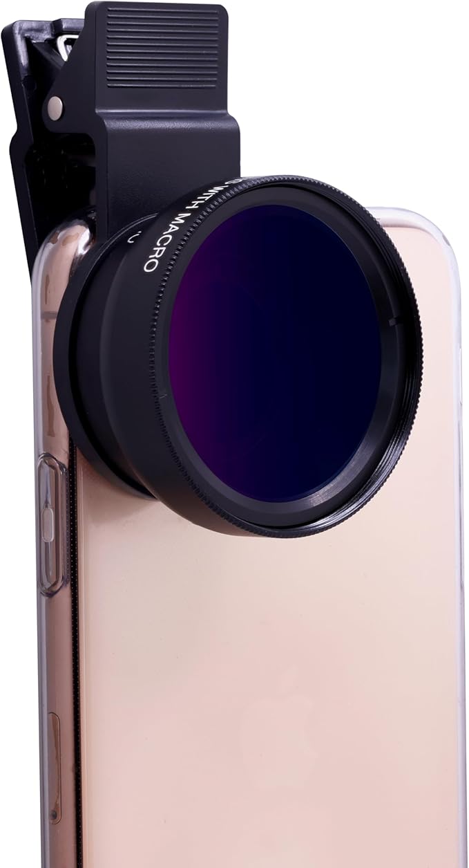 LensXpert® Universal 2-in-1 Cell Phone Camera Lens Kit: 0.45X Super Wide Angle & 12.5X Macro Lens, Clip-On Attachment for iPhone, Samsung, Android Smartphones – Capture Stunning Photos Anywhere