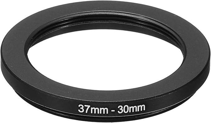 PATIKIL 37mm-30mm Metal Step Down Ring, Camera Lens Filter Adapter Ring Aluminum Filter Adapter Ring for Camera Lenses Hood, Black