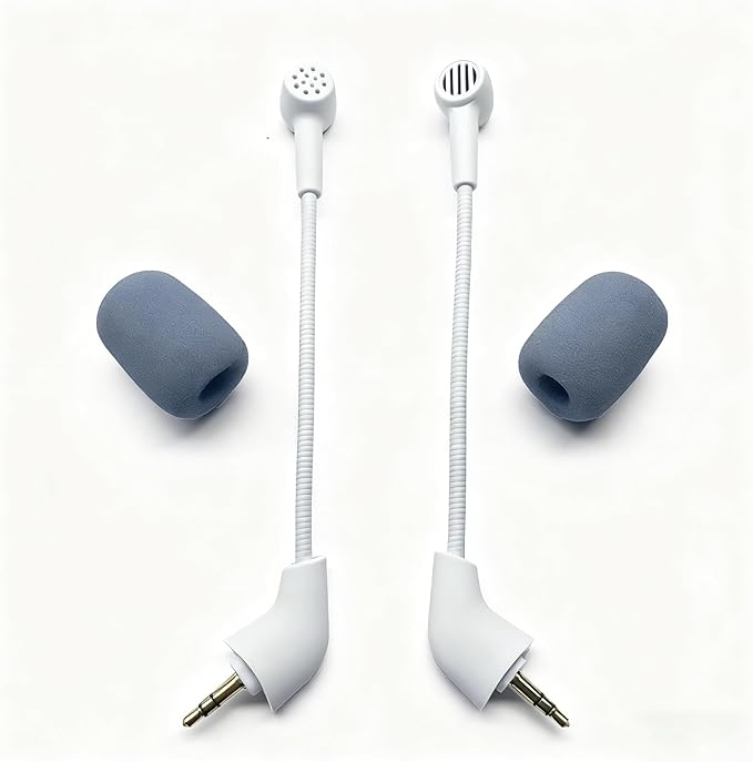 Complete White Mic Replacement Kit for HyperX Cloud II (2021+) Wired Headsets | Plug & Play, Perfect Color Match & Restored Audio(Not for Wireless)