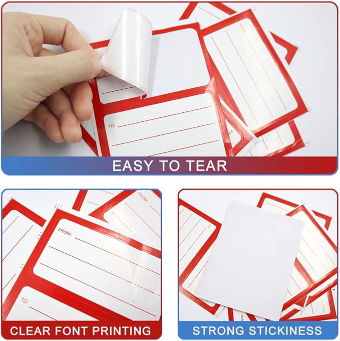 60 Sheets Address Mailing Labels, Self Adhesive Mailing Labels Stickers, Postage Address Labels for Packages, Envelopes, Office (Style 1)