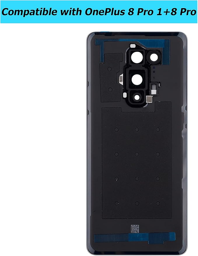 Battery Back Door Kompatibel for OnePlus 8 Pro 1+8 PRO IN2023 IN2020 IN2021 IN2025 Glacial Green Rear Glass Cover Parts with Camera Lens…