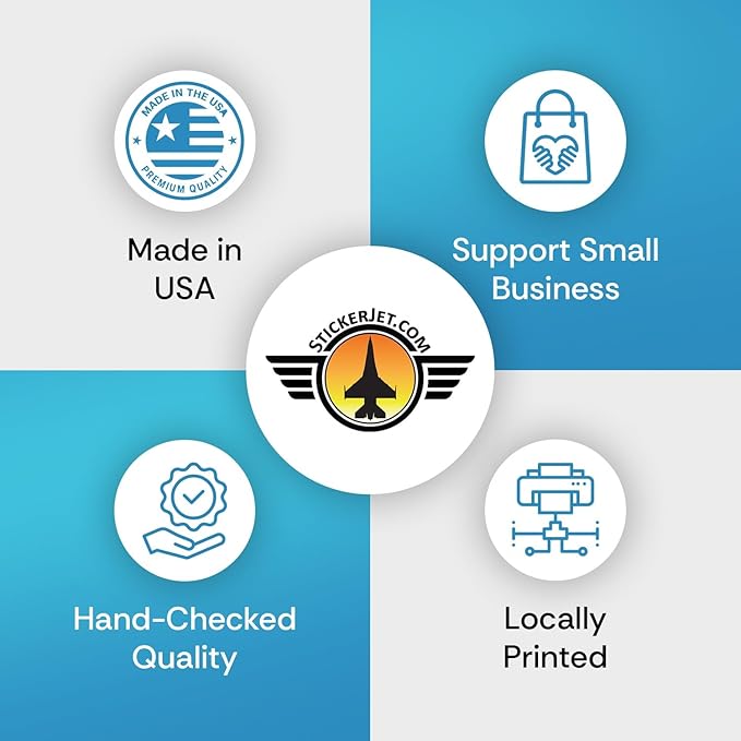 StickerJet Personalized Vinyl Stickers - Customize with Your Photo, Logo or Design - Fade Resistant and Waterproof Custom Decals for Logo, Branding, Packaging